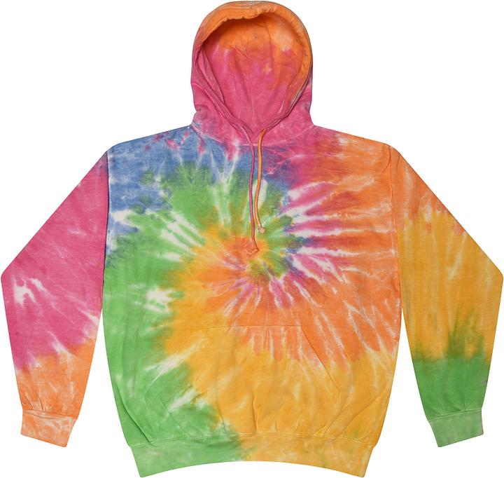 Colortone Kvinnor Rainbow Hoodie Kapuzenpullover BatikOptik