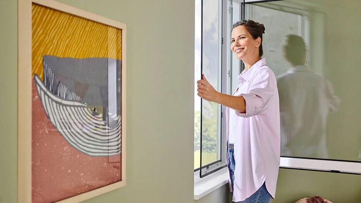 Actual product image tesa Clip-on insect screen clip-on frame for windows (120 x 140 cm)