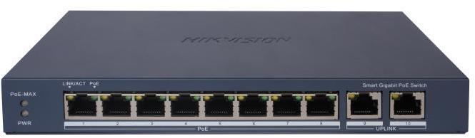 Actual product image Hikvision HIK 8 Port Gigabit Smart POE Switch (8 Ports)