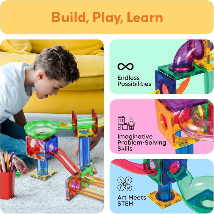 Produktbild PicassoTiles Picasso Tiles - Marble run set (50 pcs) (PTG50)