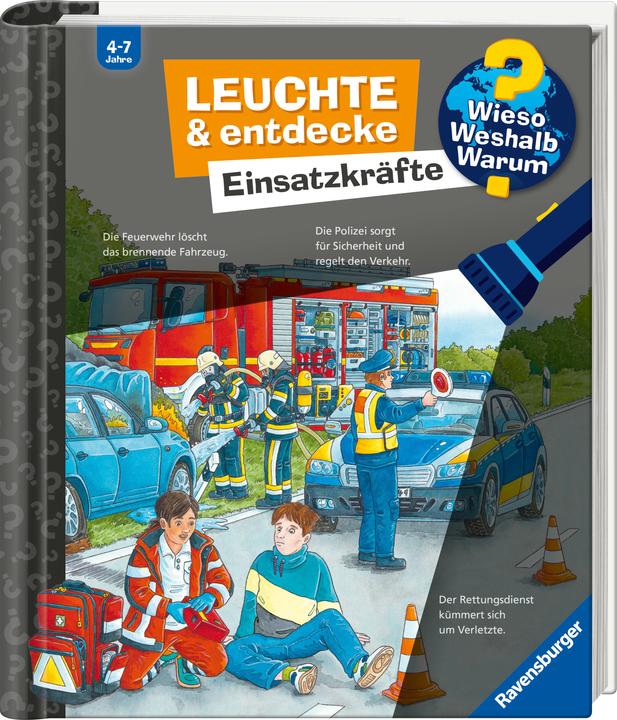 Produktbild Ravensburger Wieso? Weshalb? Warum? Leuchte und entdecke: Einsatzkräfte (Taschenlampen-Buch mit Folien und Klap (Deutsch, Sebastian Coenen, Carola von Kessel, 2025)