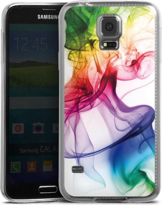 Produktbild DeinDesign Slim Case für Samsung Galaxy S5 Silikon Hülle Ultra Dünn Handyhülle Farbe Regenbogen Wasser (Samsung Galaxy S5)