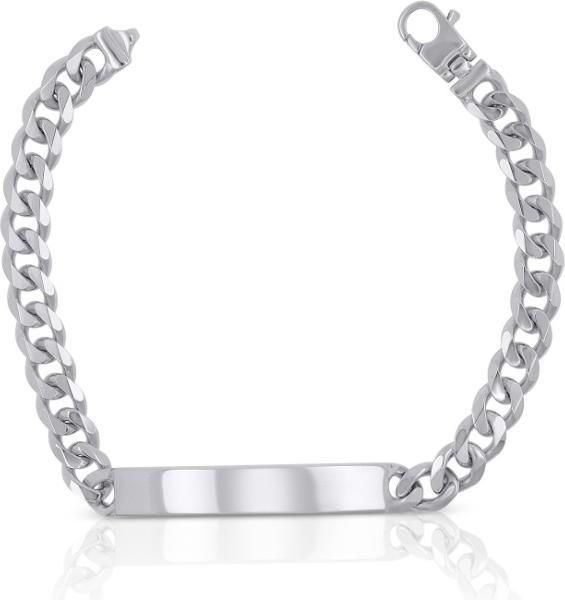 Muau Plaketten-Armband (19 cm, Silber 925)