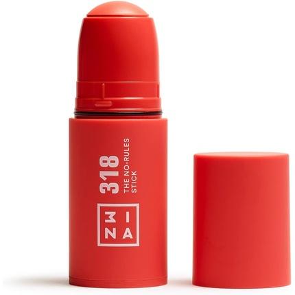Actual product image 3INA MAKEUP The No Rules Stick 318 Coral Blush Stick Matte with Hyaluronic Acid Cream Blush for a Na (318 - Coral)