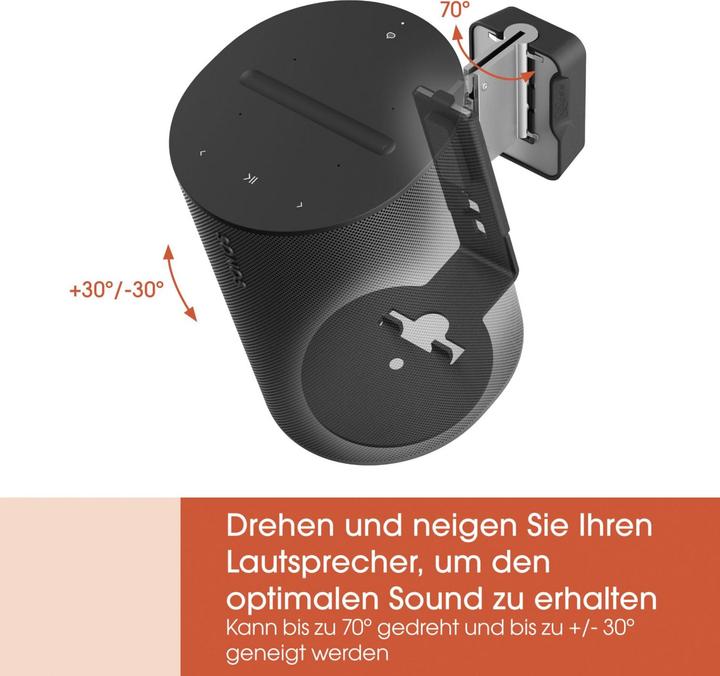 Actual product image Vogels SWM 4111 Sonos speaker muurbeugel voor Era 100 (zwart) (1 pcs., Wall installation, Tiltable, Rotatable)