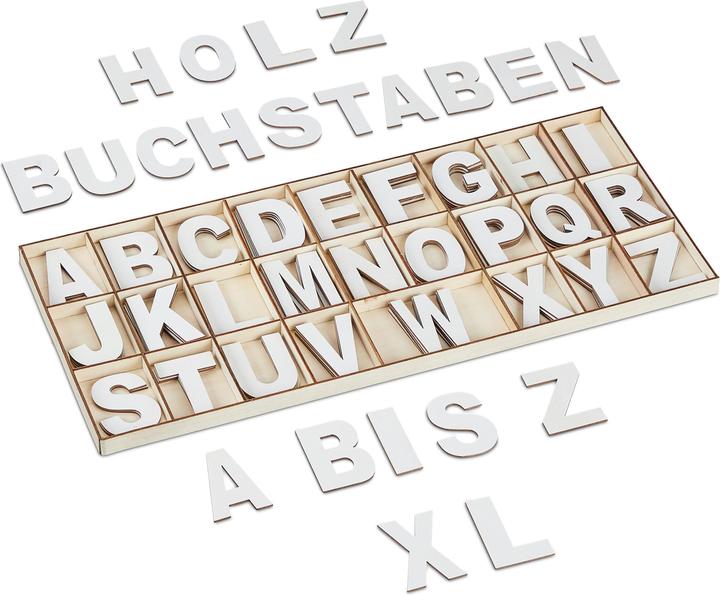 Immagine prodotto Relaxdays Set di lettere in legno da 104 pezzi
