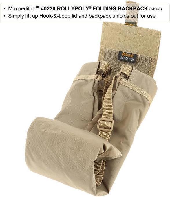 Actual product image Maxpedition Rollypoly Folding Backpack