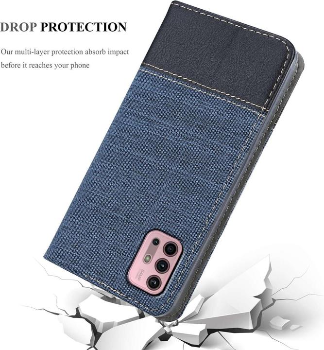 Produktbild Cadorabo Jeans Book Hülle (Motorola Moto G10, Motorola Moto G30)