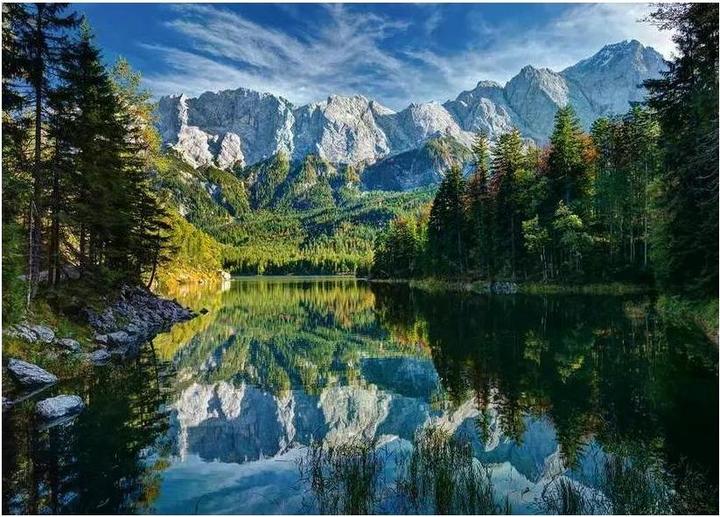 Productafbeelding Ravensburger De Eibsee met het Wetterstein-gebergte en de Zugspitze (1000 onderdelen)