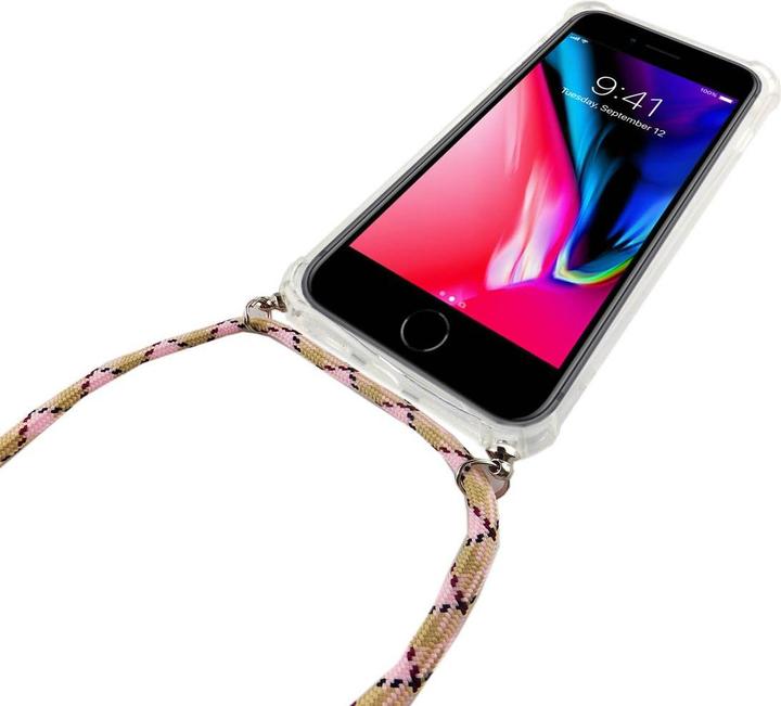 Produktbild König Design Apple iPhone 7 Handykette Hülle mit Band Case zum umhängen mit Kordel Etui Rosa