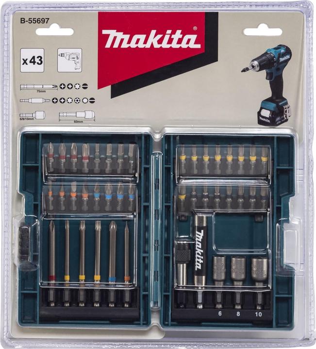 Image du produit Makita B-55697 (Croix Phillips PH M2, Six pans creux TX M20, Six pans creux TX M25, Six pans creux TX M15, Six pans creux TX M30, Six pans creux TX M27, Croix Pozidriv PZ M2, Six pans creux TX M10, Six pans creux TX M40)