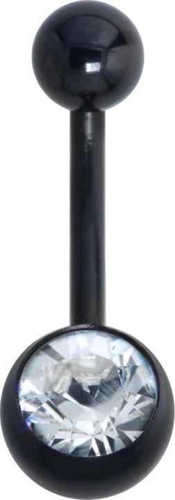Image du produit Bijouteria Piercing nombril (Cristallin, Revêtement PVD (noir), Titane)