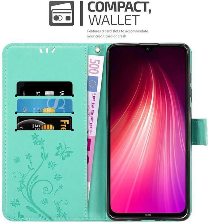Produktbild Cadorabo Flower Book Hülle (Xiaomi Redmi Note 8)