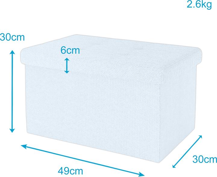 Produktbild Intirilife Sitzbank 49x30x30 cm SCHNEE WEIss (30.49 cm)