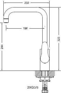 Produktbild Thema_lux KITCHEN MIXER INOX NICKEL FINISH. L-4096