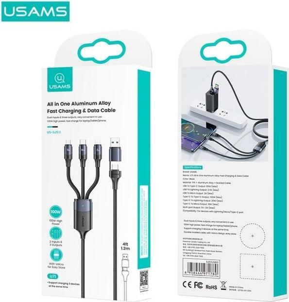 Immagine prodotto Usams 3in1 (1.20 m, USB 3.0, 65 W)