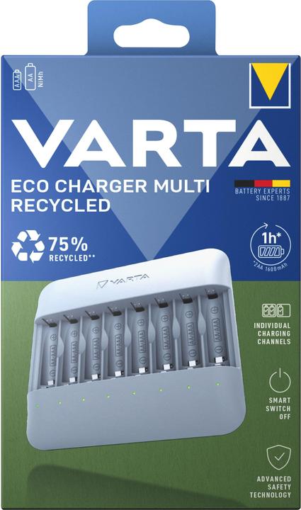 Produktbild Varta Eco Charger Multi Recycled 57682 101 111 (1 Stk., AAA, AA, Ladegerät ohne Akku)