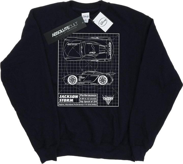 Disney Cars Jackson Storm Blueprint Sweatshirt (L)
