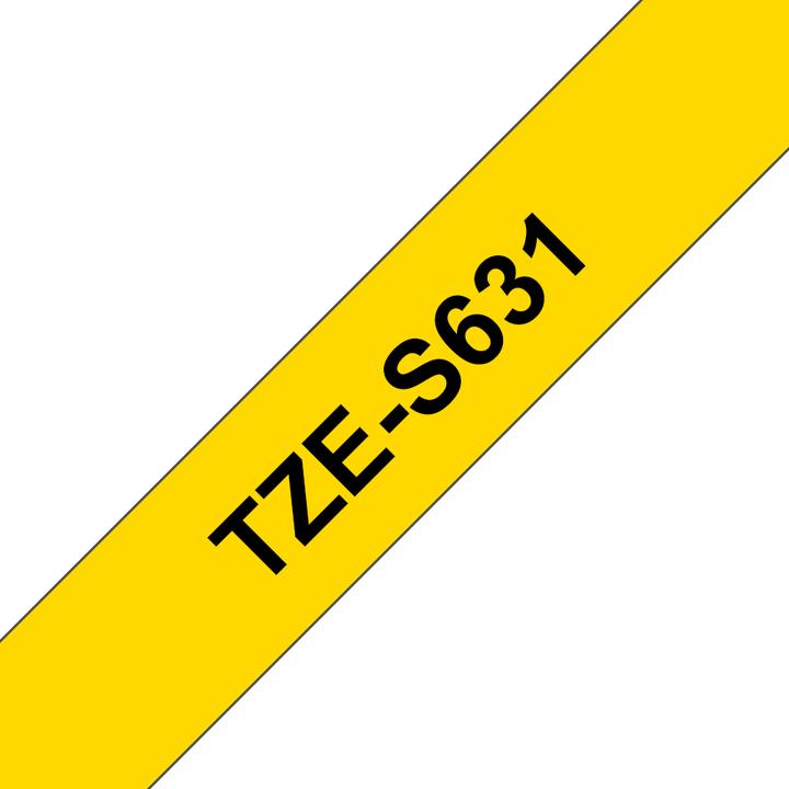 Actual product image Brother TZE-S631 LAMINATED TAPE 12mm 8 (1.20 cm, Black)