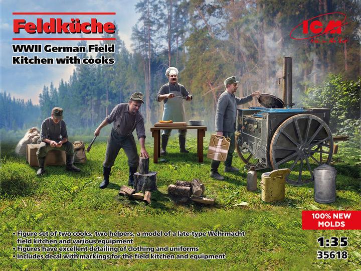Immagine prodotto ICM Cucina da campo, cucina da campo tedesca della seconda guerra mondiale con cuochi (stampi nuovi al