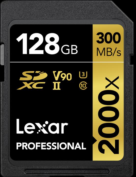 Lexar Professional 2000x (128 GB, SDXC, U3, UHS-II)