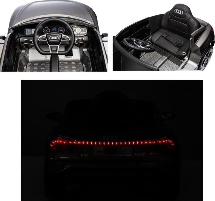 Image du produit Es-toys Véhicule pour enfants - voiture électrique "Audi E-Tron GT" - sous licence + MP3 + cuir + EVA (12 V)