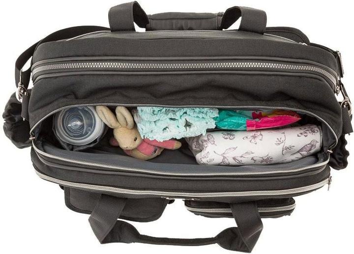 Actual product image Bizzi Growin POD Baby Travel Crib Changing Bag - Chelsea Black