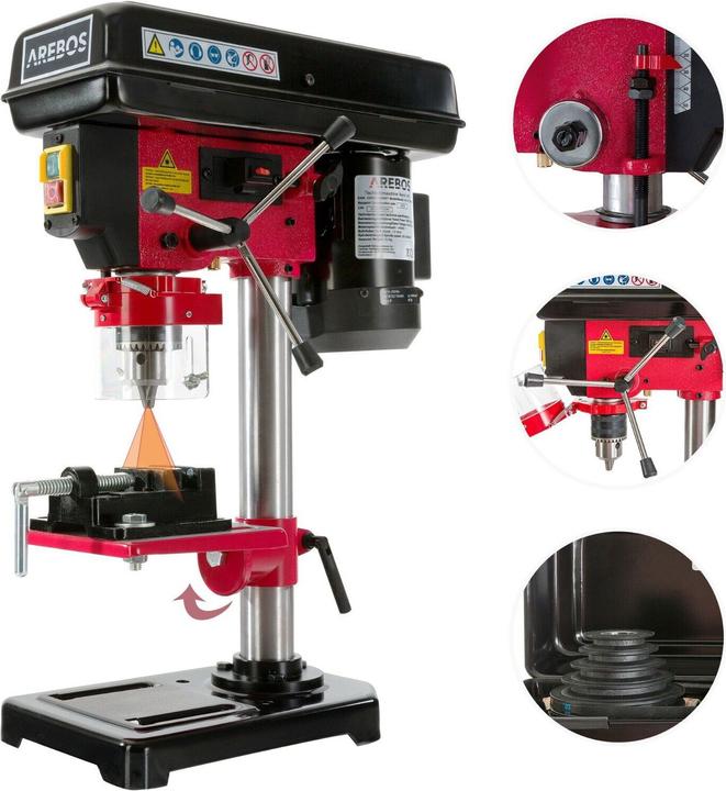 Arebos Laser bench drill with vice