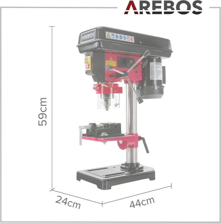 Produktbild Arebos Laser Tischbohrmaschine mit Schraubstock