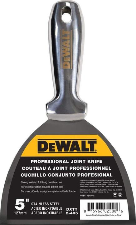Productafbeelding DeWalt Accessoires 2-405 Gesmeed roestvrijstalen plamuurmes 127 mm