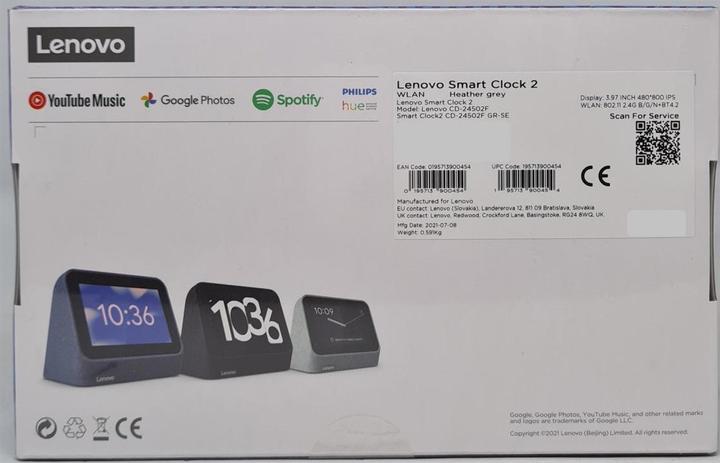 Image du produit Lenovo Smart Clock 2