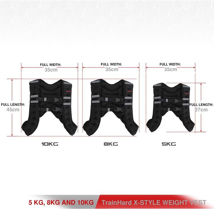 Image du produit Train Hard Gilet de poids, 10 KG (1 x 10 kg)