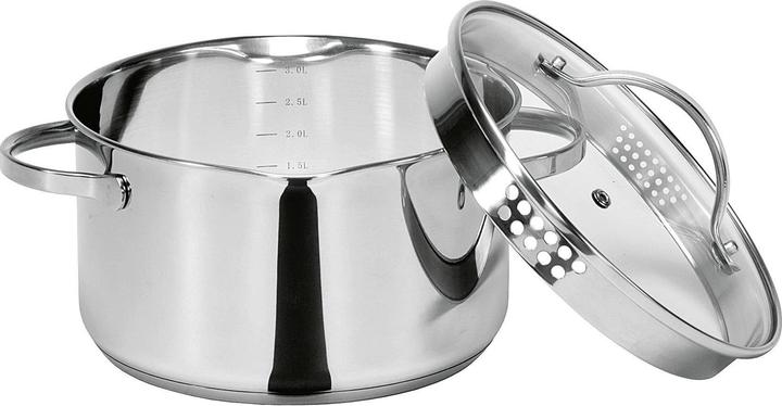 Productafbeelding Krüger Kookpan met schenktuit 1,5 l Ø16cm Roestvrij Staal (16 cm, Steelpan, Roestvrij staal)