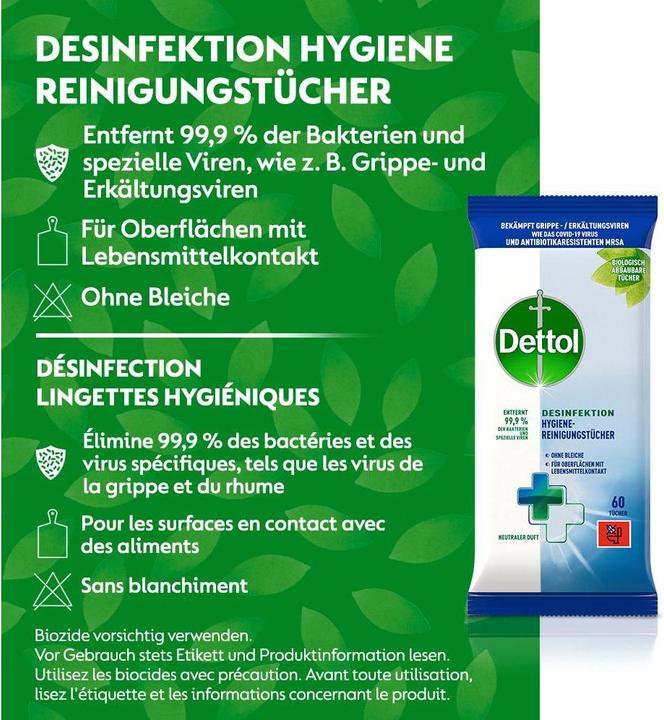 Immagine prodotto Dettol Salviettine per la pulizia disinfettanti