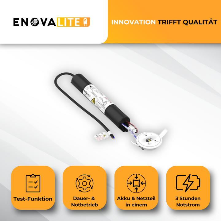 Produktbild Enova ELED 200106 - LED-Notstrom Downlight Einbau TEST-Fkt. (150 lm)