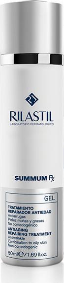 Rilastil Summum Rx Anti-Aging Repair Gel with Folic Acid, Hyaluronic Acid and Almond Acid for Mixed and Oily (50 ml)