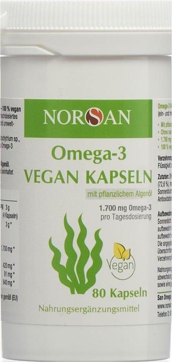 Produktbild Norsan Omega-3 Vegan Kapseln (80 Stück, Kapseln, 82.60 g)