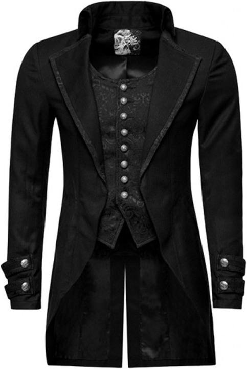 Produktbild Punk Rave Herren Mantel Dark Luxury, schwarz (XXL)