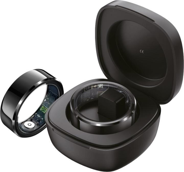 Techmade TM-NEXA-BK10 Smartring con Charging Box Black TG 10 20.40mm (10, Schwarz)