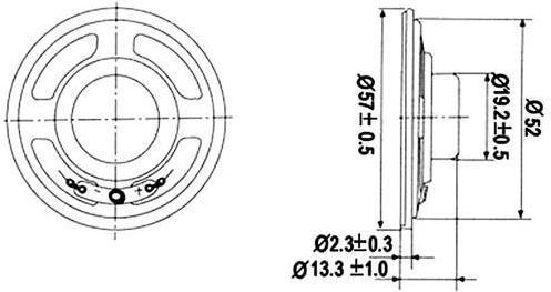 Immagine prodotto Velleman MINI DIFFUSORI - 1W / 8 OHM - Ø 57mm