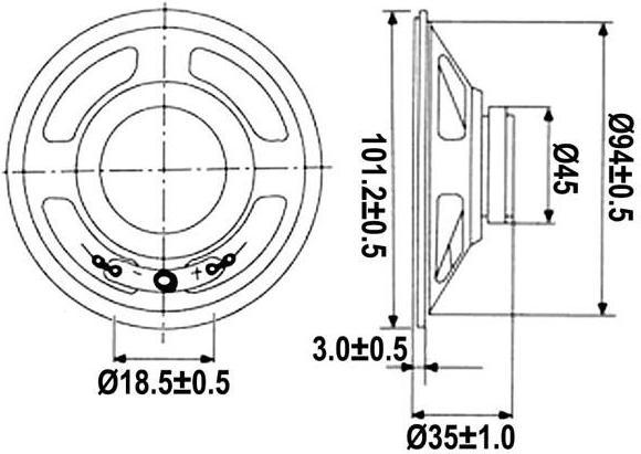 Image du produit Velleman HAUT-PARLEUR MINIATURE - 2W / 8 ohm - Ø 101mm