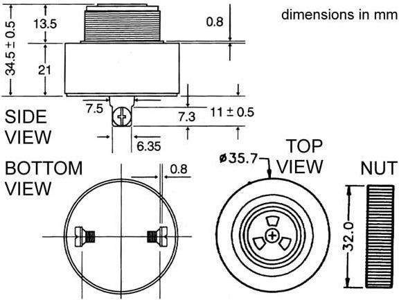 Produktbild Velleman Products & Buzzers Summer Mit Regelbarer Lautstärke 3-24vdc Schraubbefestigung - Pulston