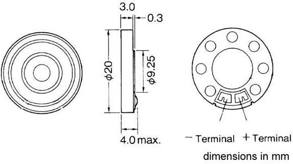 Image du produit Velleman HAUT-PARLEUR DYNAMIQUE COMPACTE 80dB 0.15W
