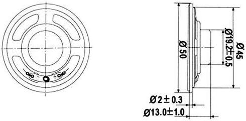 Produktbild Velleman MINI-LAUTSPRECHER - 0.5W / 8 OHM - Ø 50mm