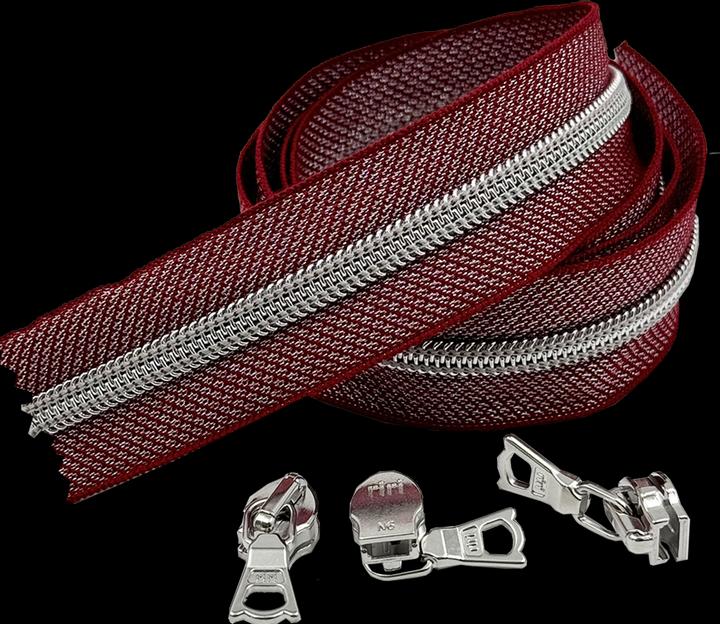 Purpurrot, lurex silber