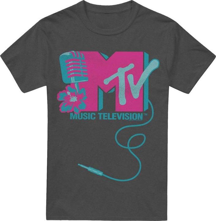 Actual product image MTV Unisex Adult Microphone Logo T-Shirt (XXL)