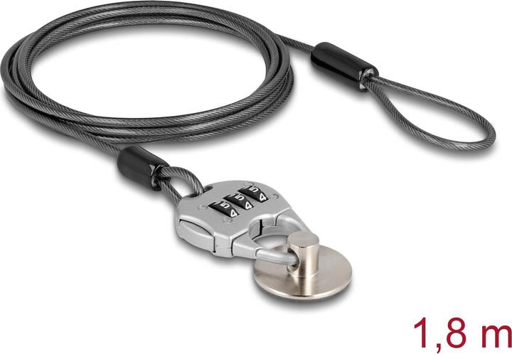 Actual product image Navilock Security cable for tablets and smartphones with combination lock and steel