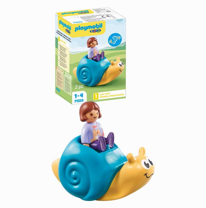 Produktbild Playmobil 1.2.3: Schaukelschnecke mit Rasselfunktion (71322)