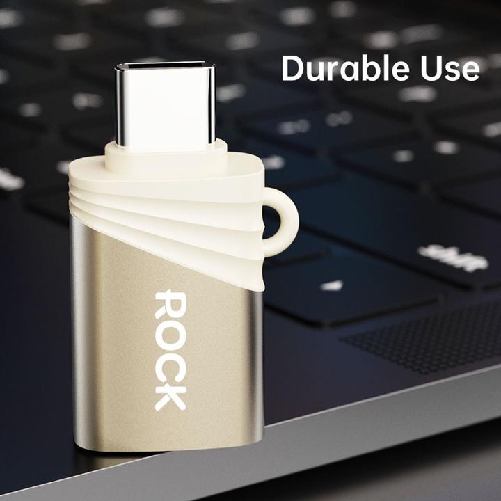 Produktbild Rock - L12 USB-A 3.0 zu Type-C OTG Adapter, Gold (USB-A, USB Typ C)