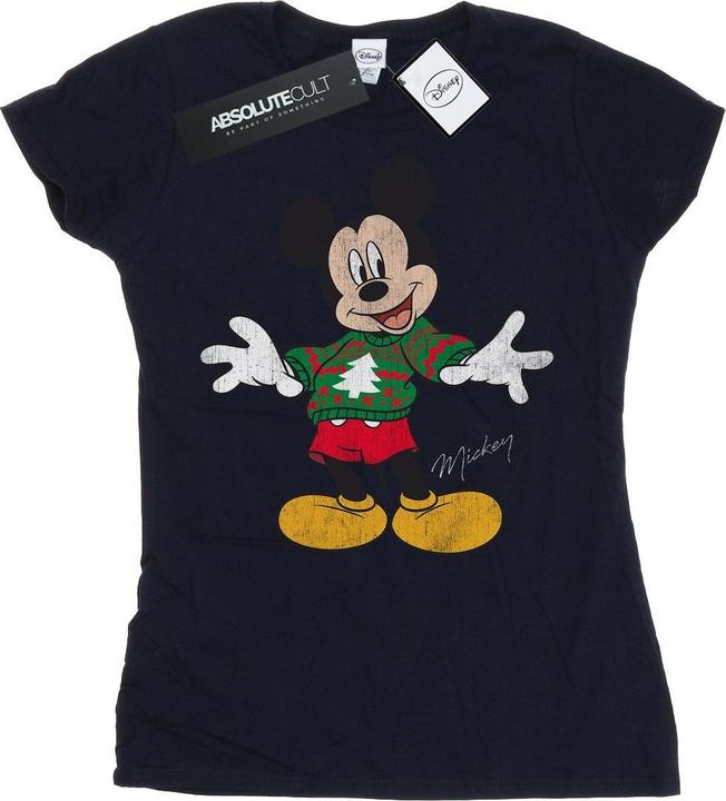 Disney Mickey Mouse Christmas Jumper TShirt (L)